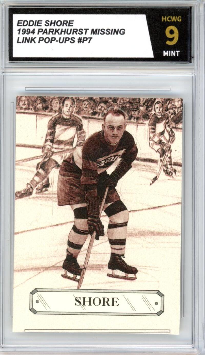 1994 Parkhurst Missing Link Pop-Ups #P7 Eddie Shore Graded HCWG 9 Image 1