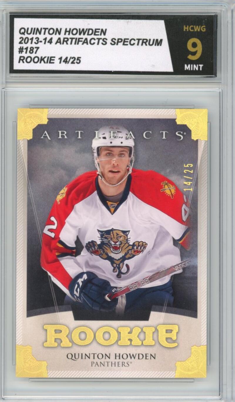 2013-14 Upper Deck Artifacts Spectrum Quinton Howden 14/25 Rookie Graded HCWG 9 Image 1