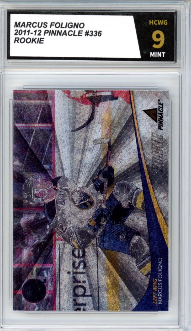 2011-12 Pinnacle #336 Marcus Foligno RC Rookie Graded Mint HCWG 9 Image 1