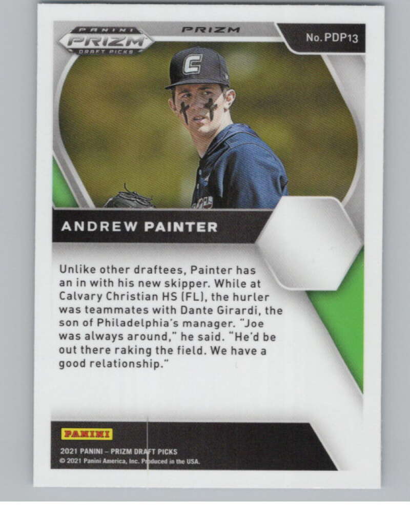 2021 Prizm Draft Picks Carolina Blue Velocity #13 Andrew Painter V98081 Image 2