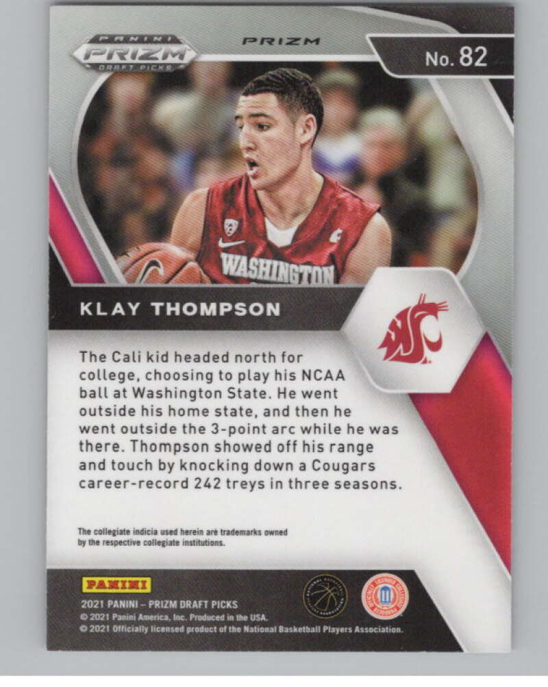 2021-22 Panini Prizm Draft Picks Prizms Orange Ice #82 Klay Thompson V98131 Image 2