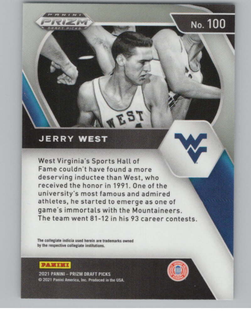 2021-22 Panini Prizm Draft Picks #100 Jerry West V98194 Image 2