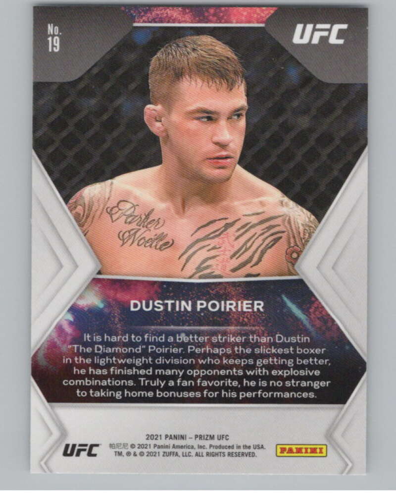 2021 Panini UFC Fireworks #19 Dustin Poirier Lightweight V98224 Image 2
