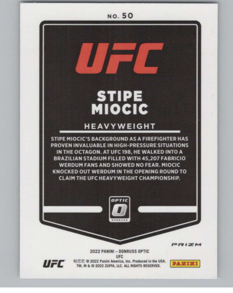 2022 Donruss Optic Blue Velocity #50 Stipe Miocic V98232 Image 2