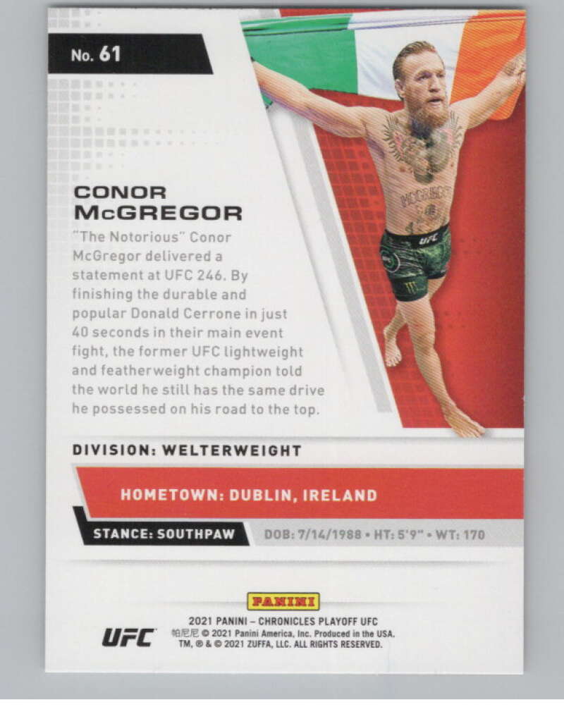 2021 Panini Chronicles Playoff #61 Conor McGregor V98246 Image 2
