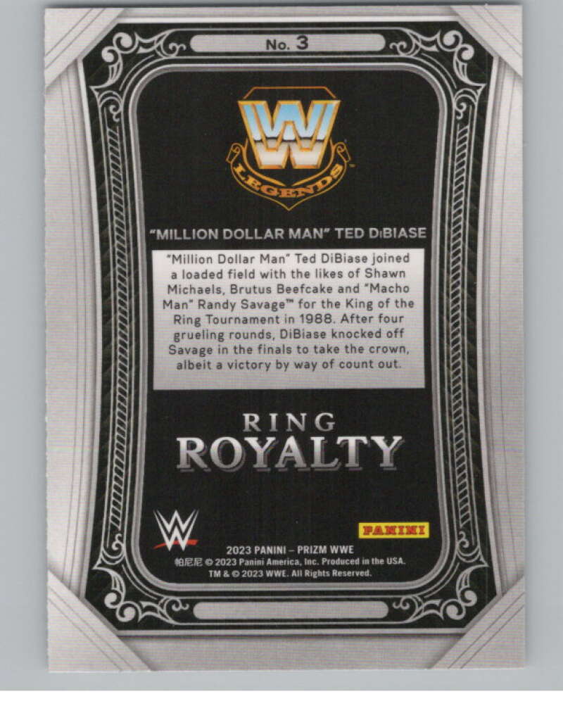 2023 Panini Prizm Ring Royalty #3 "Million Dollar Man" Ted DiBiase V98261 Image 2