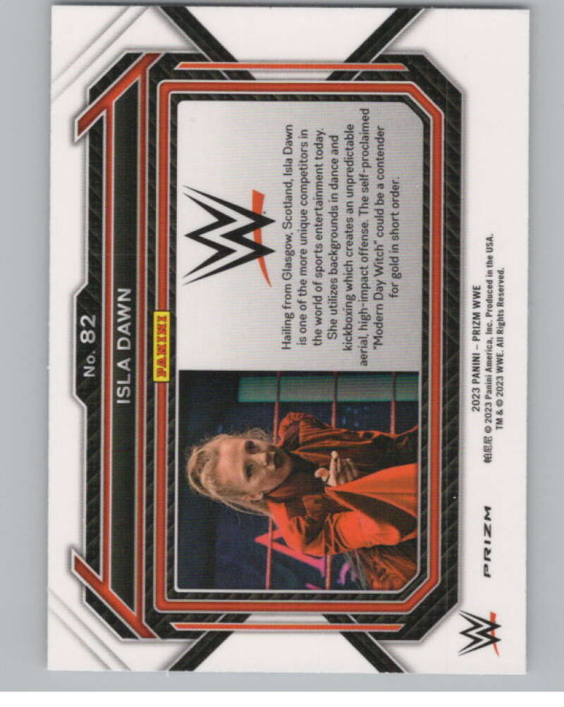 2023 Panini Prizm Horizontal Prizms Ice #82 Isla Dawn WWE V98271 Image 2