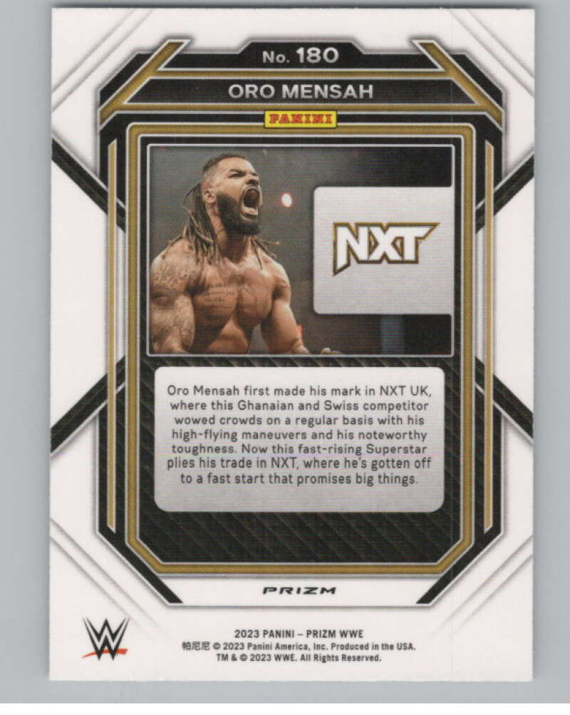 2023 Panini Prizm Vertical Prizms Ice #180 Oro Mensah WWE V98278 Image 2