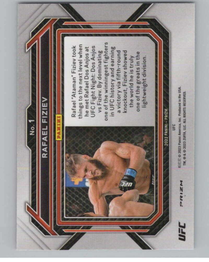 2023 Panini Prizm UFC Prizms Green #1 Rafael Fiziev Horizontal V98345 Image 2