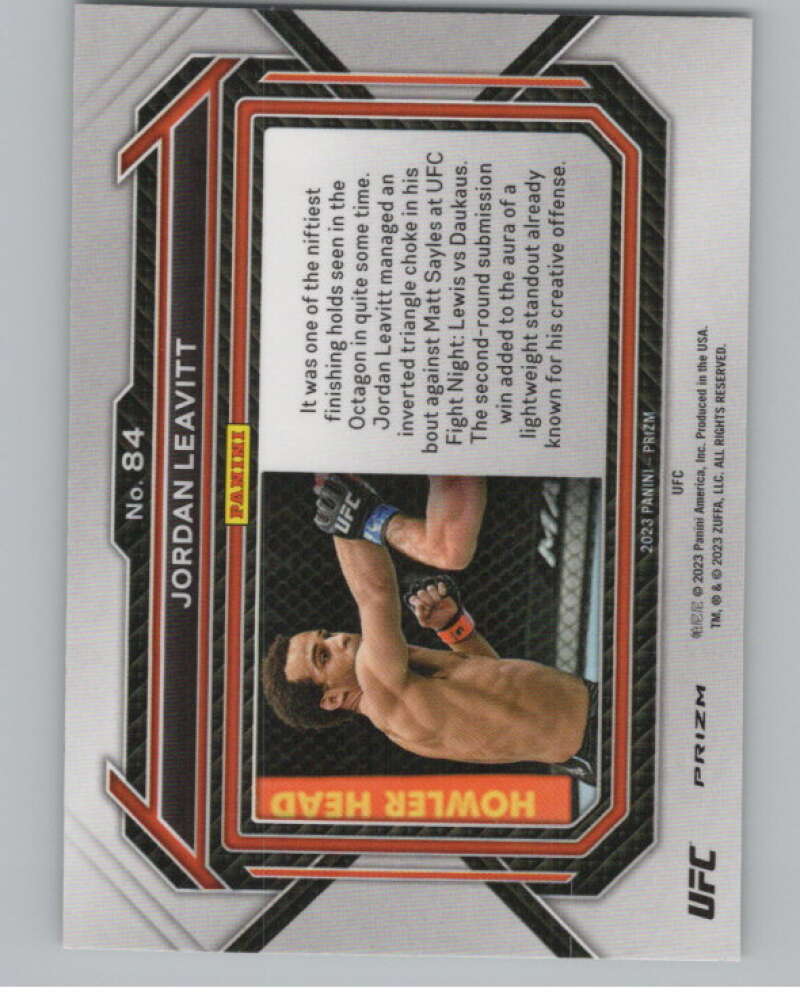 2023 Panini Prizm UFC Prizms Green #84 Jordan Leavitt Horizontal V98352 Image 2
