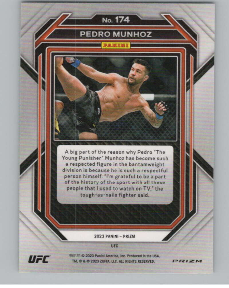 2023 Panini Prizm UFC Prizms Green #174 Pedro Munhoz Vertical V98361 Image 2