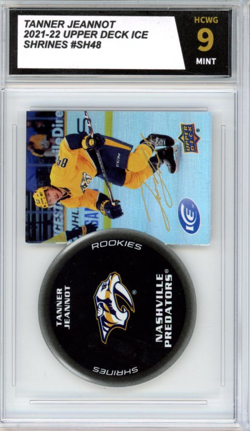 2021-22 Upper Deck Ice Shrines #SH48 Tammer Jeannot Graded Mint HCWG 9 Image 1