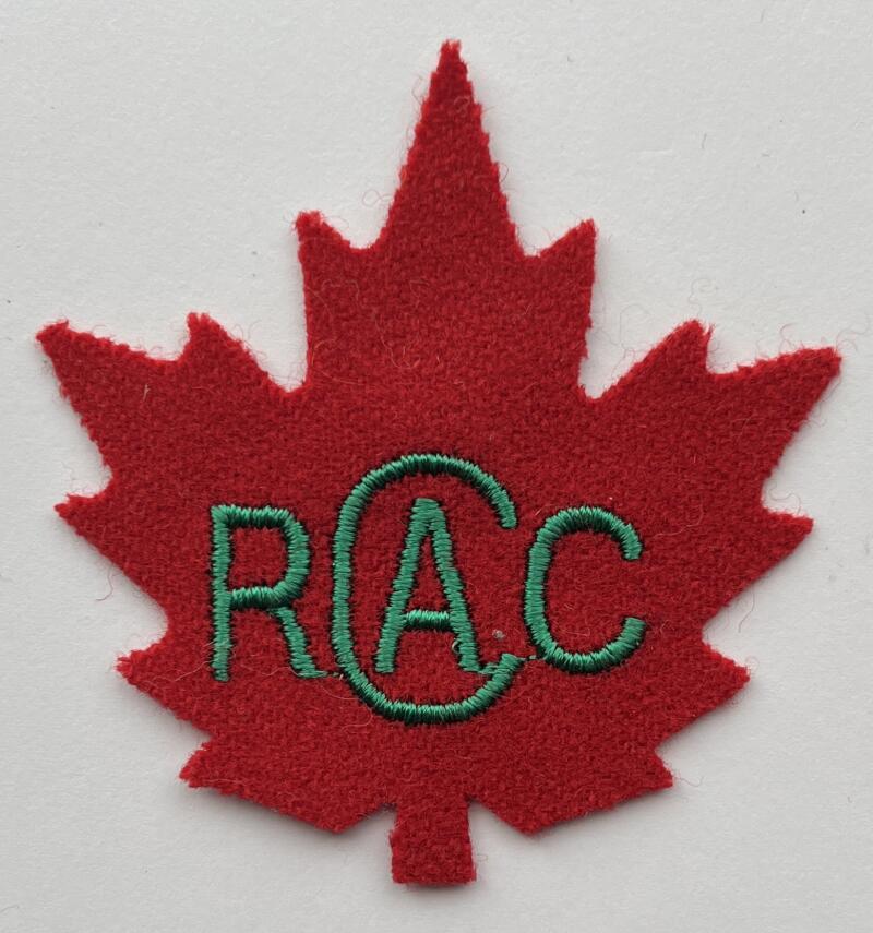 RCAC Royal Canadian Army Cadets Cloth Shoulder Flash Badge Vintage Patch 3"x3" Image 1