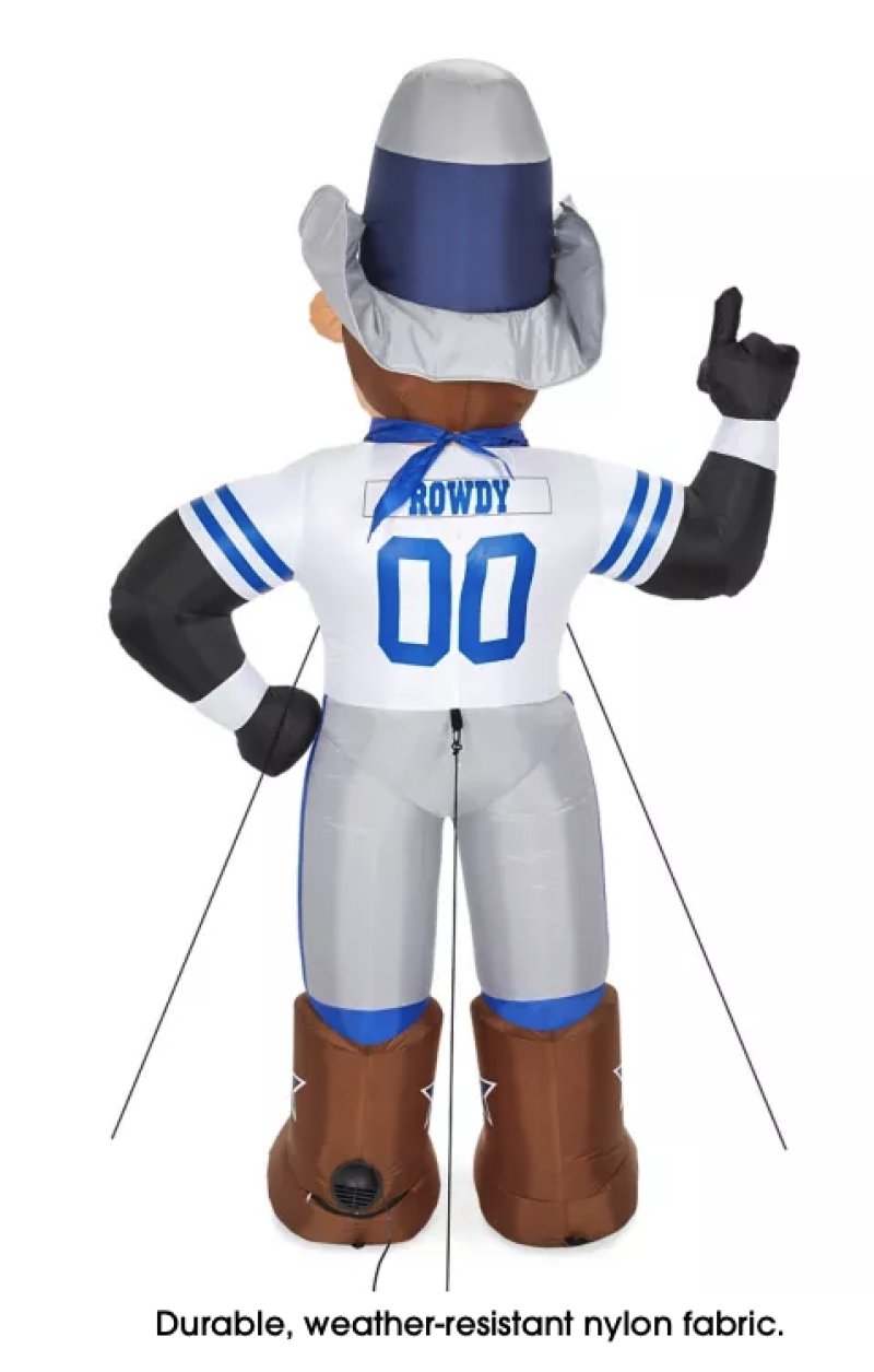 Dallas Cowboys Inflatable 7 Foot Mascot - Weather Resistant Nylon - 3 LED Lights Image 2