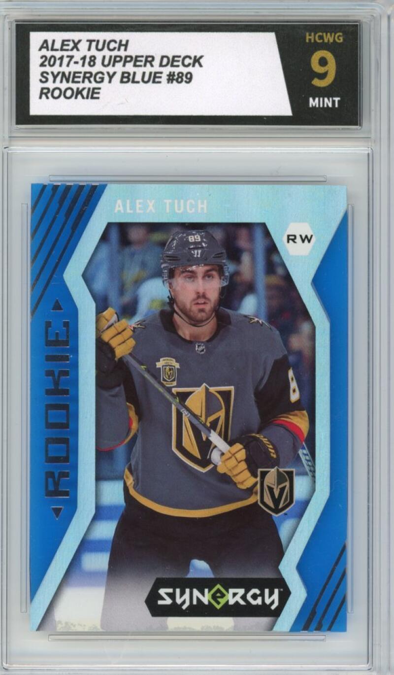 2017-18 Upper Deck Synergy Blue #89 Alex Tuch Rookie RC Graded HCWG 9 Image 1