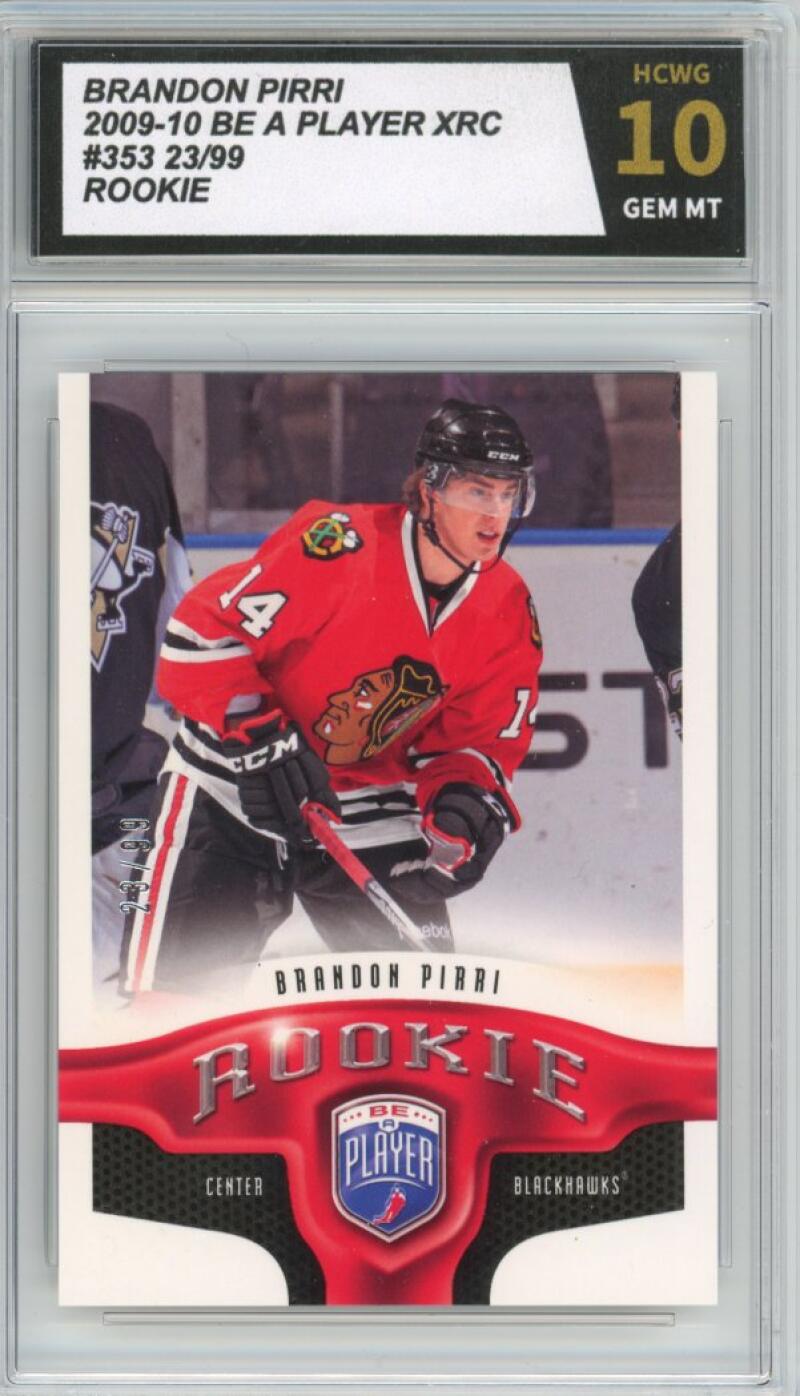 2009-10 Be A Player XRC #353 Brandon Pirri 23/99 Rookie RC Graded HCWG 10 Image 1