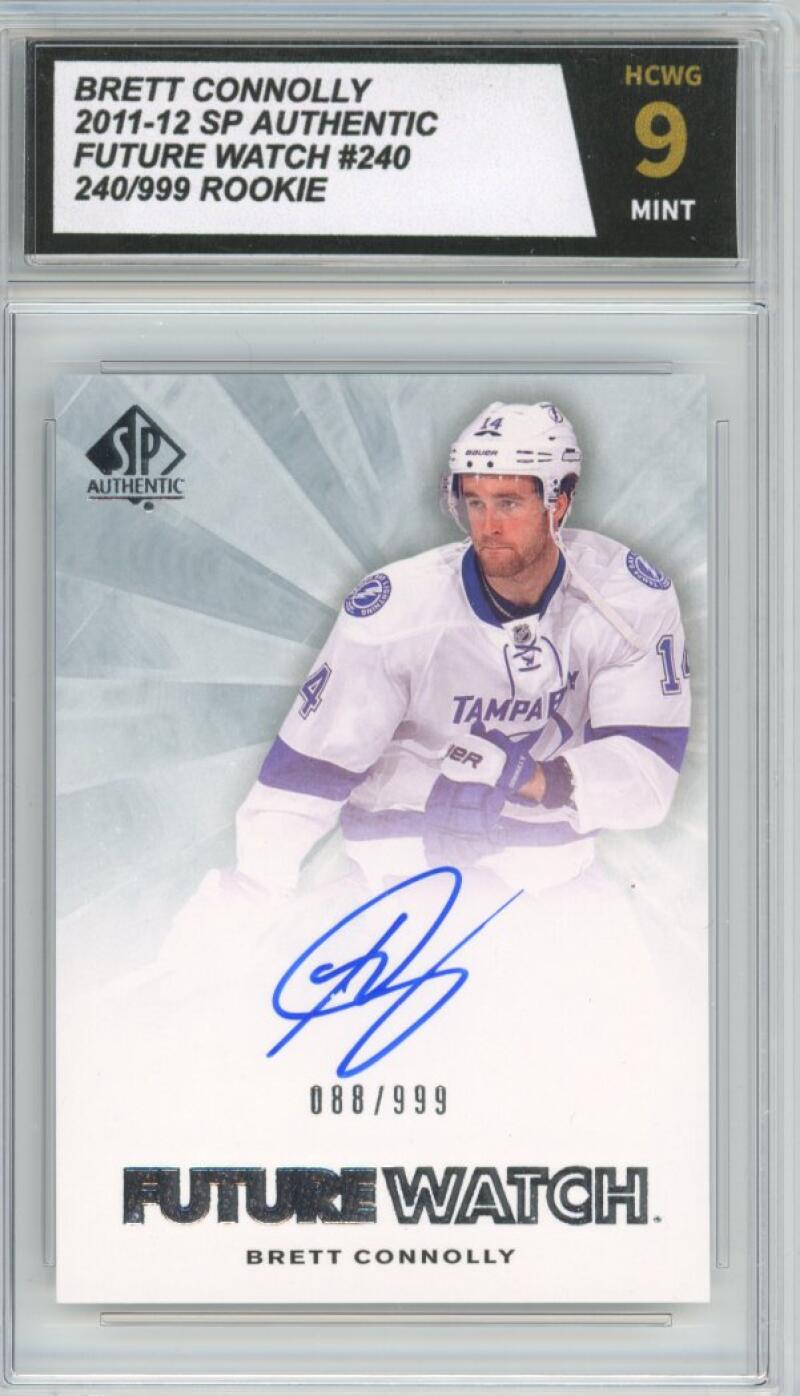 2011-12 SP Authentic Future Watch #240 Brett Connolly Rookie RC Graded HCWG 9 Image 1