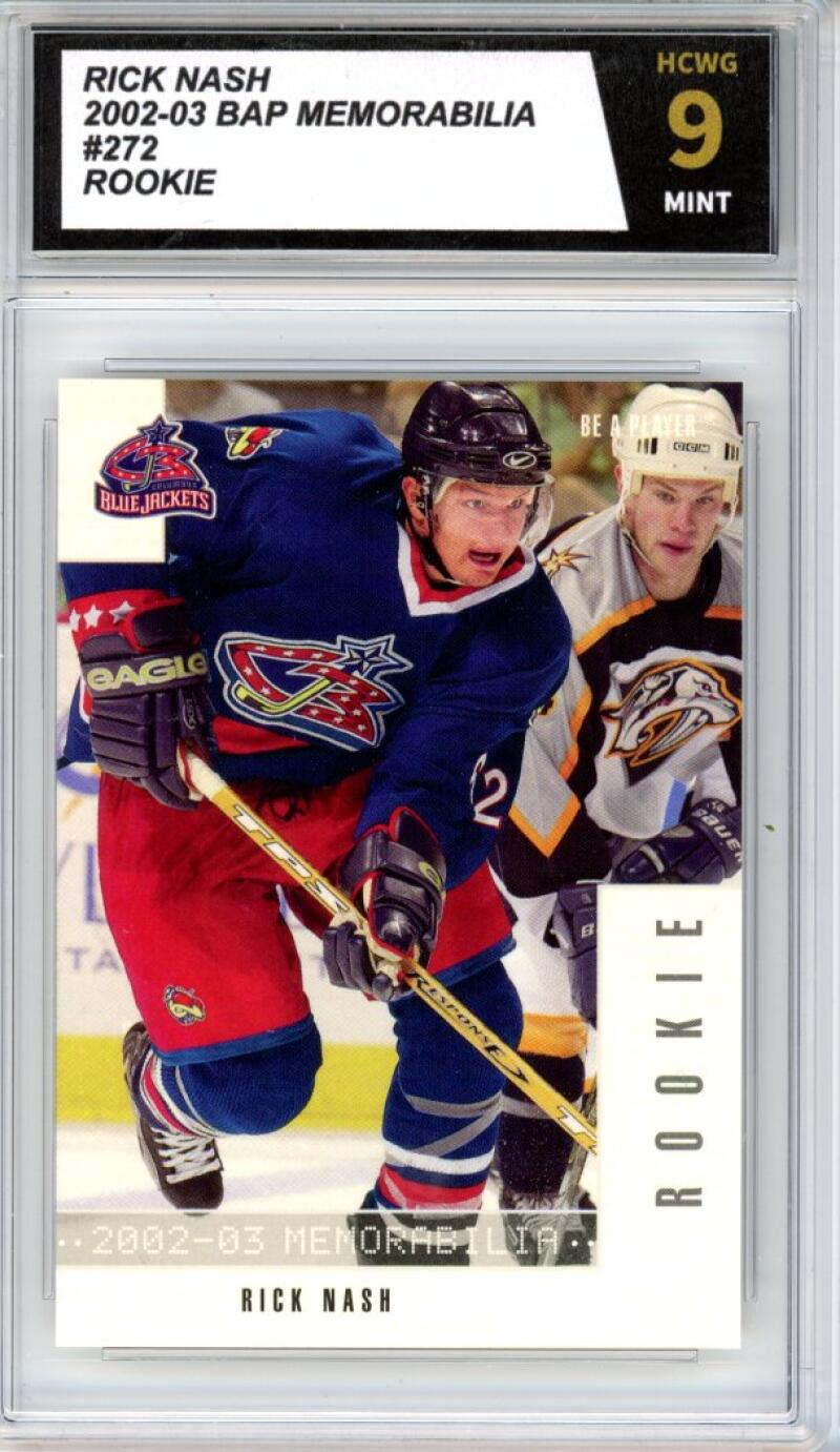 2002-03 BAP Memorabilia #272 Rick Nash Rookie RC Graded HCWG 9 Image 1