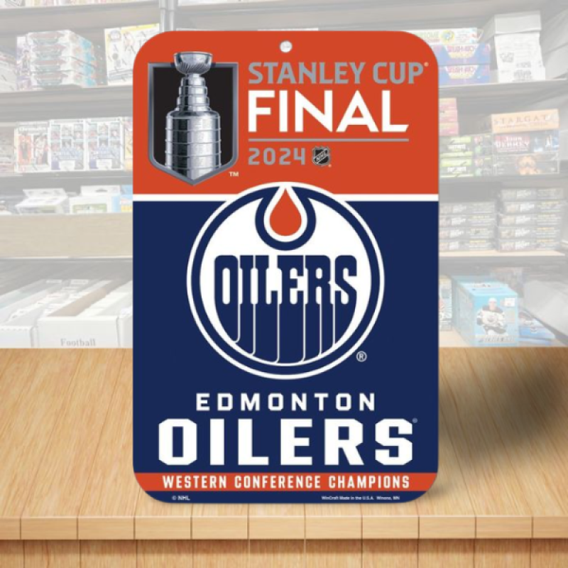 Edmonton Oilers 2024 Stanley Cup Final 11"x17" Western Conference Champions Sign Image 1