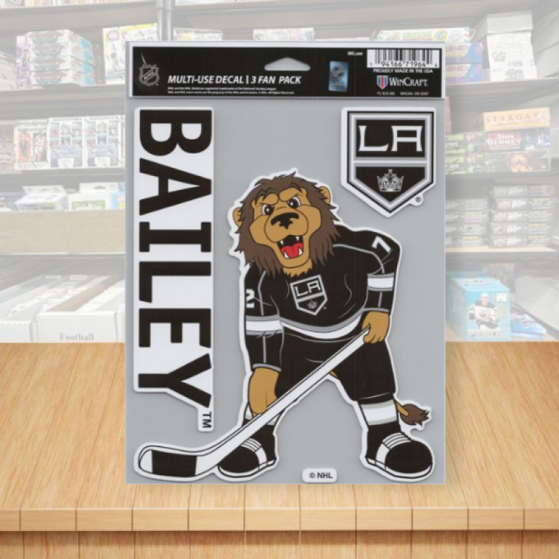 Los Angeles Kings Bailey Multi-Use Perfect Cut Decals 3 Fan Pack Sheet 5.5"x7" Image 1