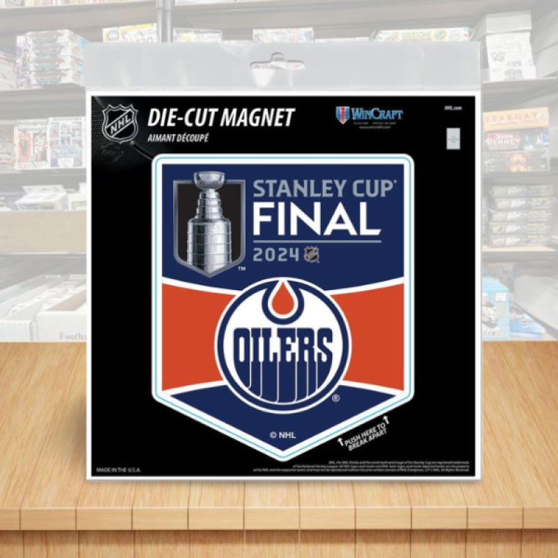 Edmonton Oilers 2024 Western Conference Stanley Cup Final Die-Cut Magnet 6"x6" Image 1