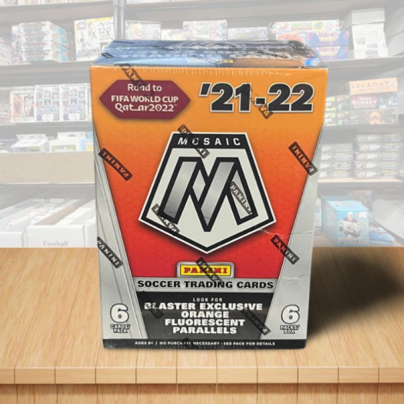2021-22 Panini Mosaic Road to Fifa Soccer Factory Sealed Box - 6 Packs Image 1
