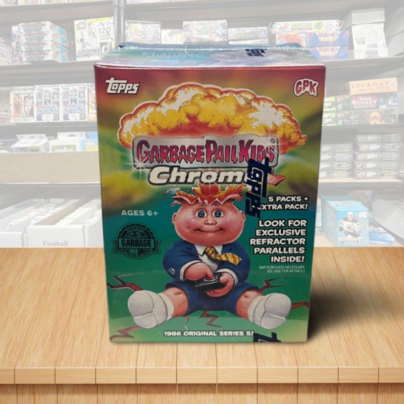 2022 Topps Chrome Garbage Pail Kids Series 5 Factory Sealed Box - 5 Packs Image 1
