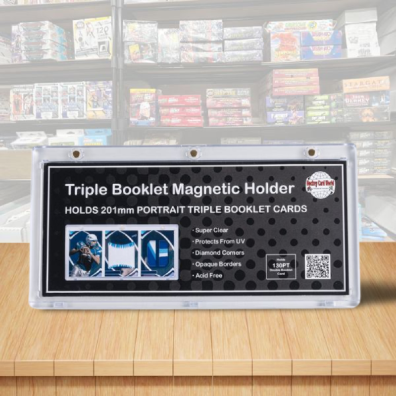 Hockey Card World 1Touch Triple Portrait Booklet Magnetic Holder One Touch Display Image 1