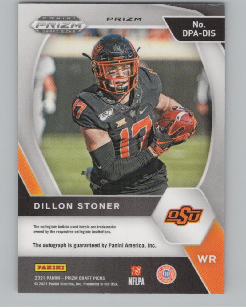 2021 Panini Prizm Draft Picks Autographs Prizms Red Ice Dillon Stoner V98714 Image 2