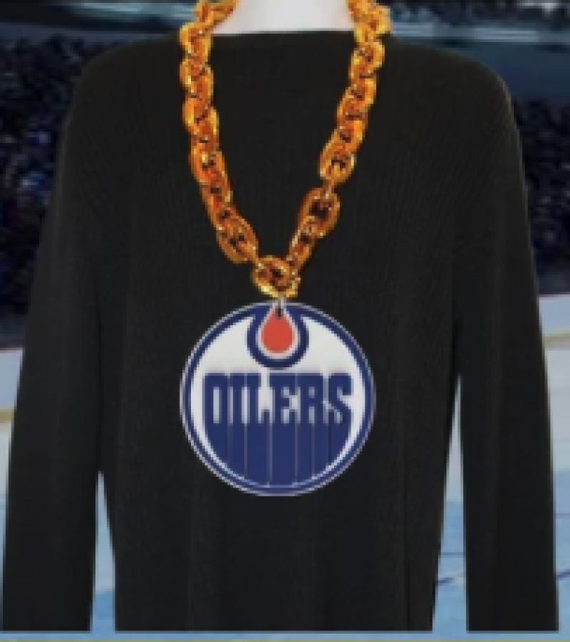 Buffalo Sabres Hockey Big Chain Necklace - 38" plastic chain with foam logo Image 3