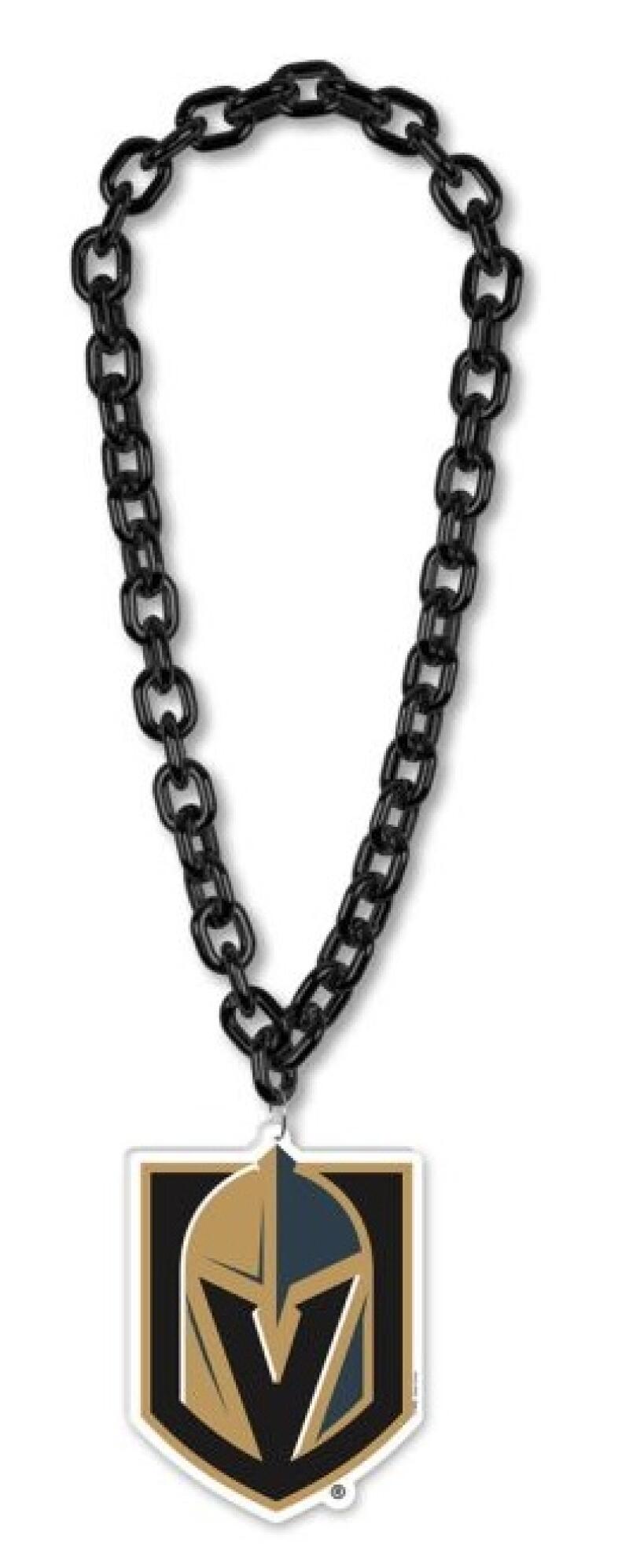 Vegas Golden Knights Hockey Big Chain Necklace - 38" plastic chain with foam logo Image 2