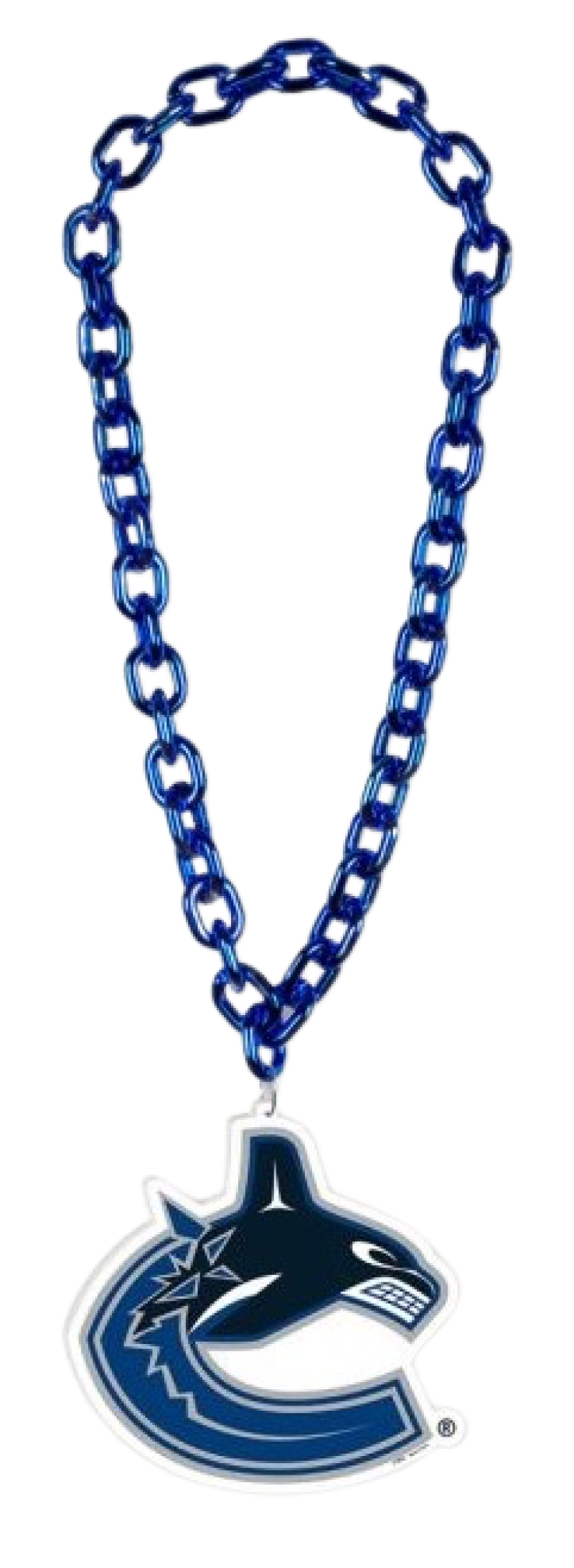 Vancouver Canucks Hockey Big Chain Necklace - 38" plastic chain with foam logo Image 2