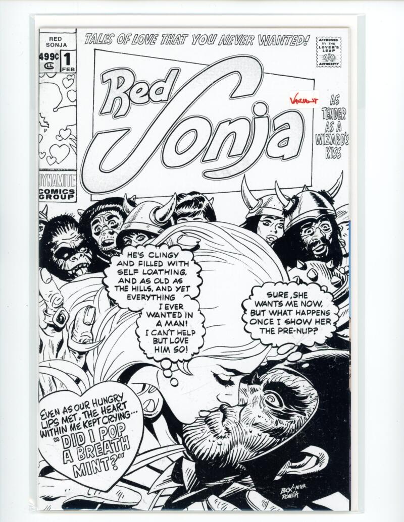 Red Sonja #1 Dynamite B&W Comic Mint VARIANT - B1-50 Image 1