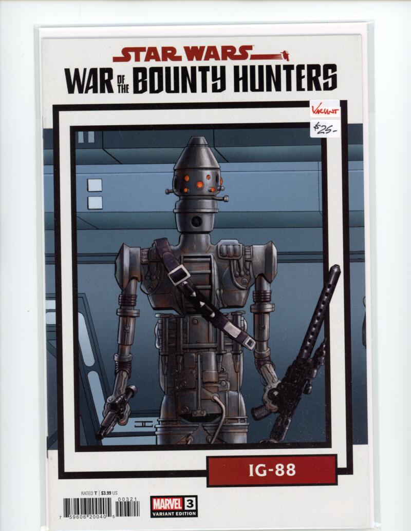 Star Wars - War of the Bounty #3 IG-88 1:25 Cassaday Comic Mint VARIANT - B2-4 Image 1