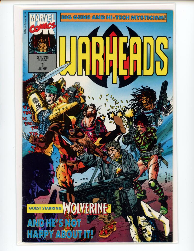 Marvel Warheads #1 June 1992 Wolverine Comic NM-Mint - B2-18 Image 1