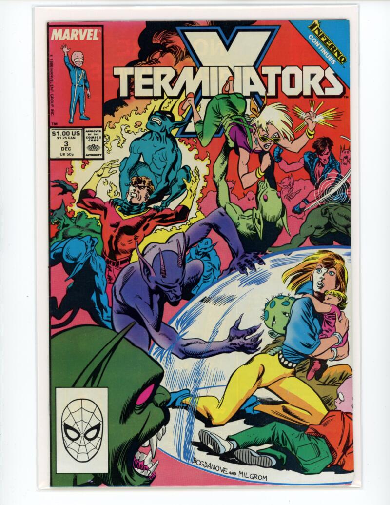 Marvel X Terminators #3 December 1988 Comic Book NM-Mint - B2-34 Image 1