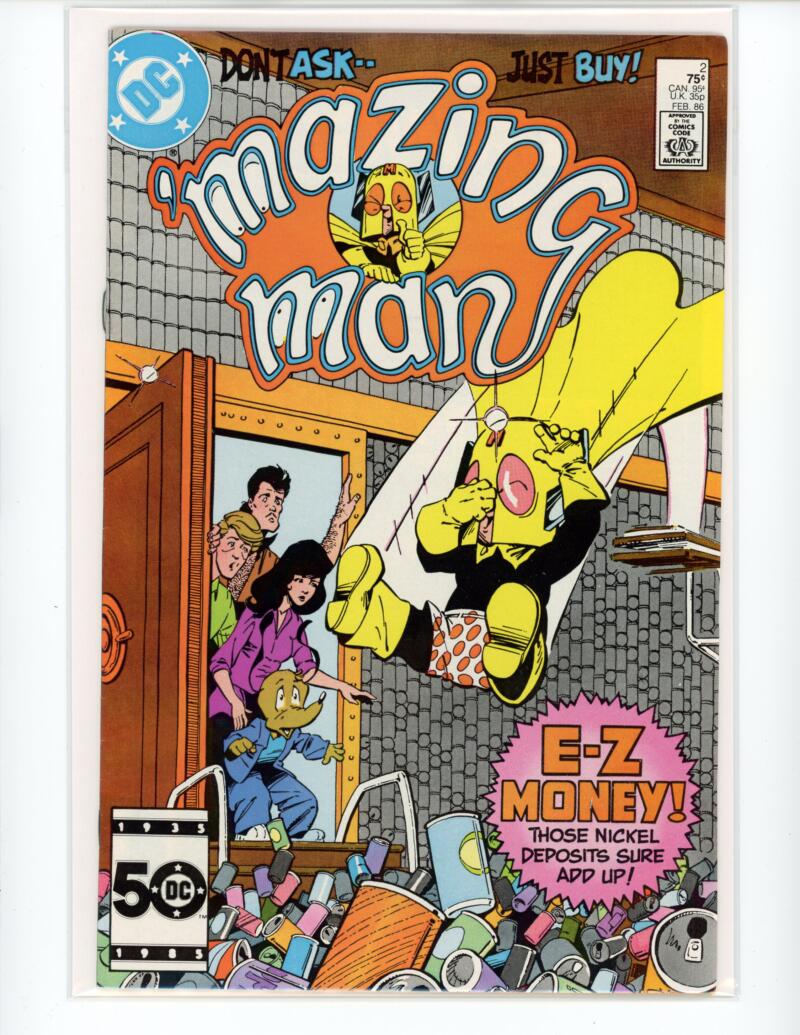 DC Amazing Man #2 February 1986 50th Ann. Comic Book NM-Mint - B2-35 Image 1