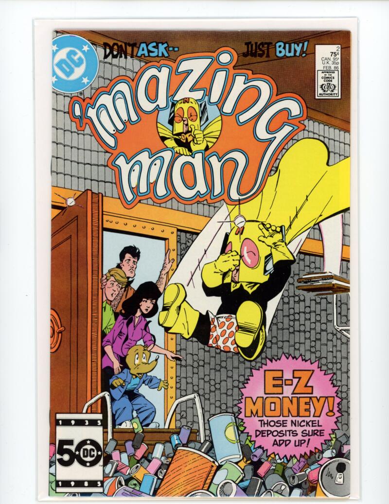 DC Amazing Man #2 February 1986 50th Ann. Comic Book NM-Mint - B2-36 Image 1