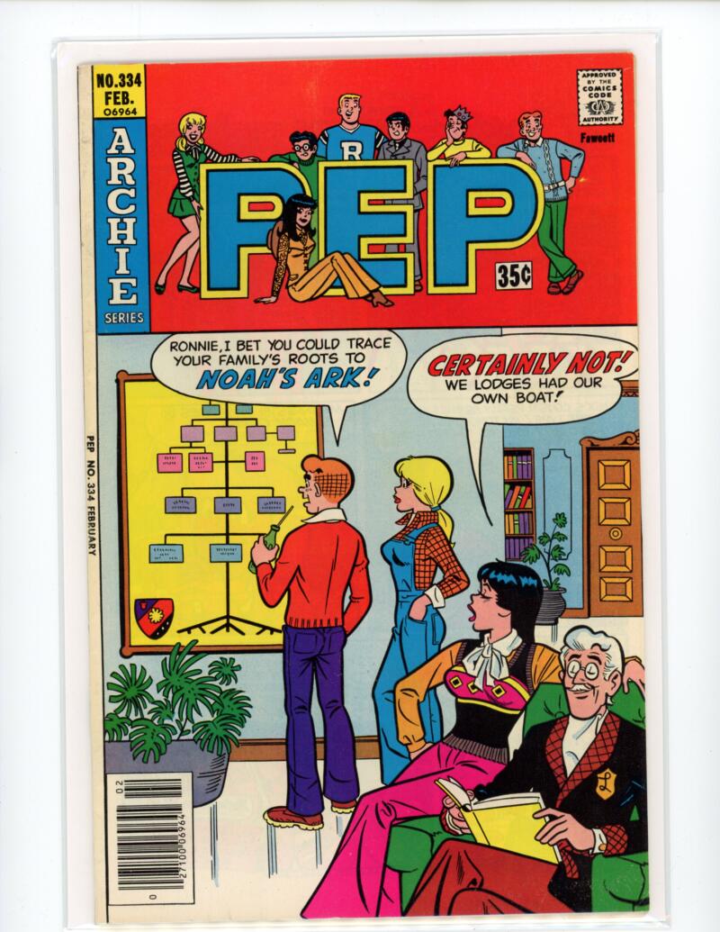 Pep Archie Series #334 1978 Comic VF-NM - B3-8 Image 1