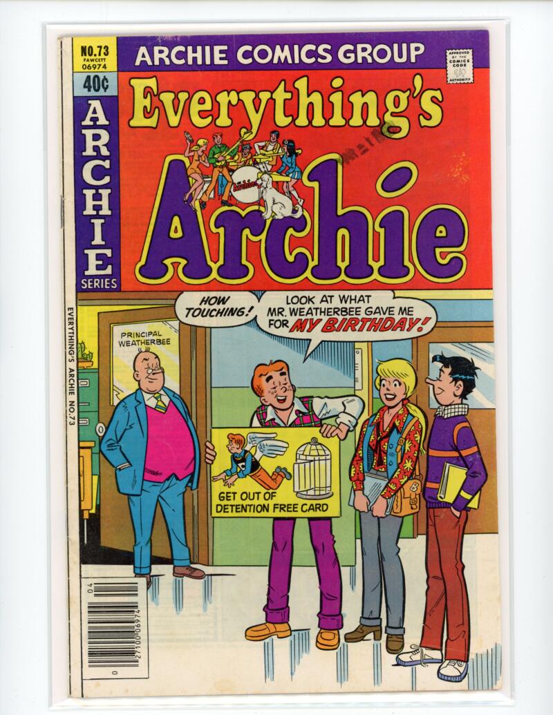 Archie Everything's Archie #73 1978 Magazine Comic Book VF-NM - B3-25 Image 1