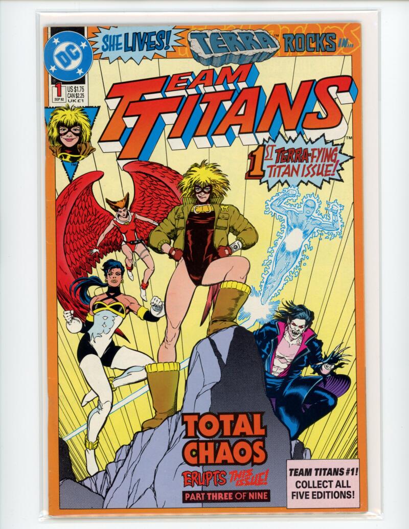 DC Team Titans #1 Sept. 1992 Total Chaos Magazine Comic Book NM - B3-64 Image 1