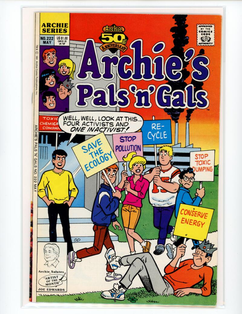 Archie Archie's Pals N Gals #222 May 1991 Magazine Comic Book VG+ - B4-74 Image 1