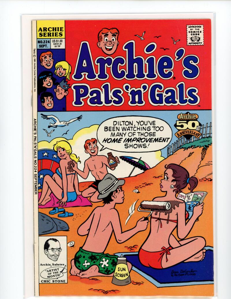 Archie Archie's Pals N Gals #224 Sep. 1991 Magazine Comic Book VG+ - B4-77 Image 1