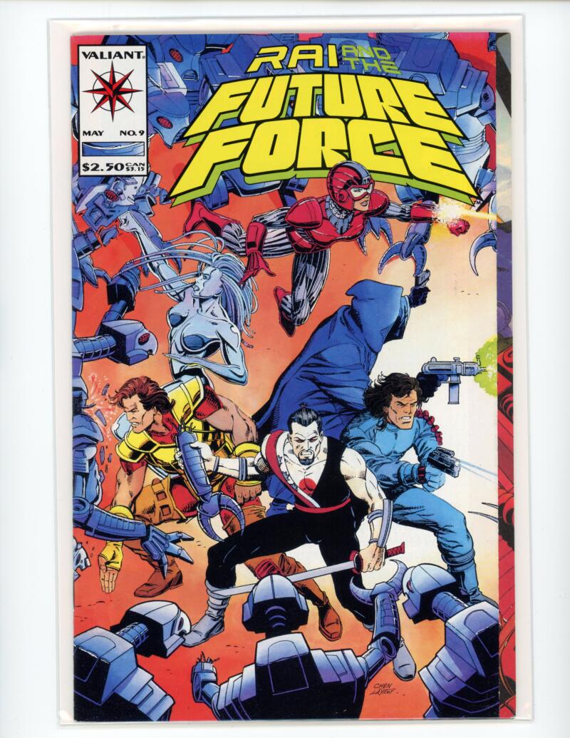 Rai And The Future Force #9 1993 Valiant Magazine Comic Book VG+ - B8-104 Image 1