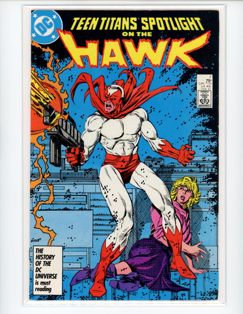 DC Teen Titans Spotlight On The Hawk #7 1987 Magazine Comic Book VG+ - B7-52 Image 1
