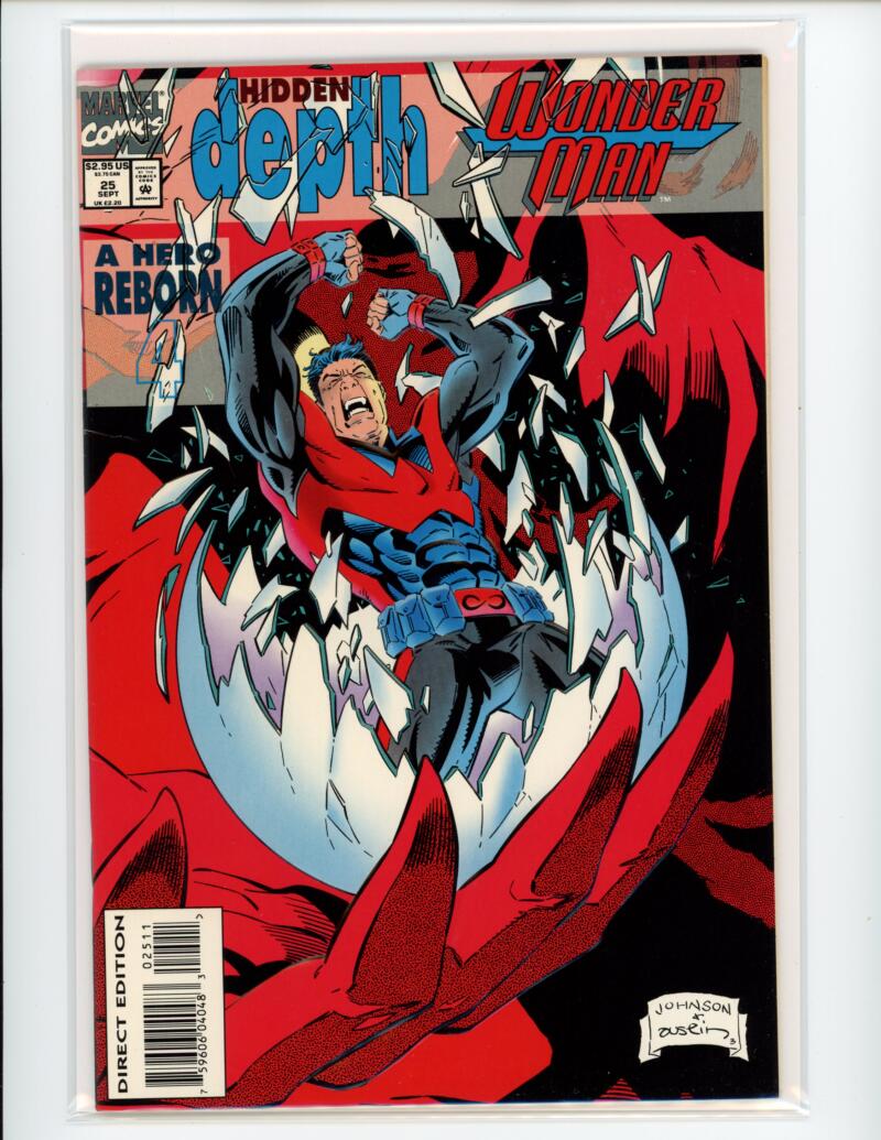 Marvel Wonder Man #25 1993 Hidden Depth Magazine Comic Book VG+ - B9-54 Image 1