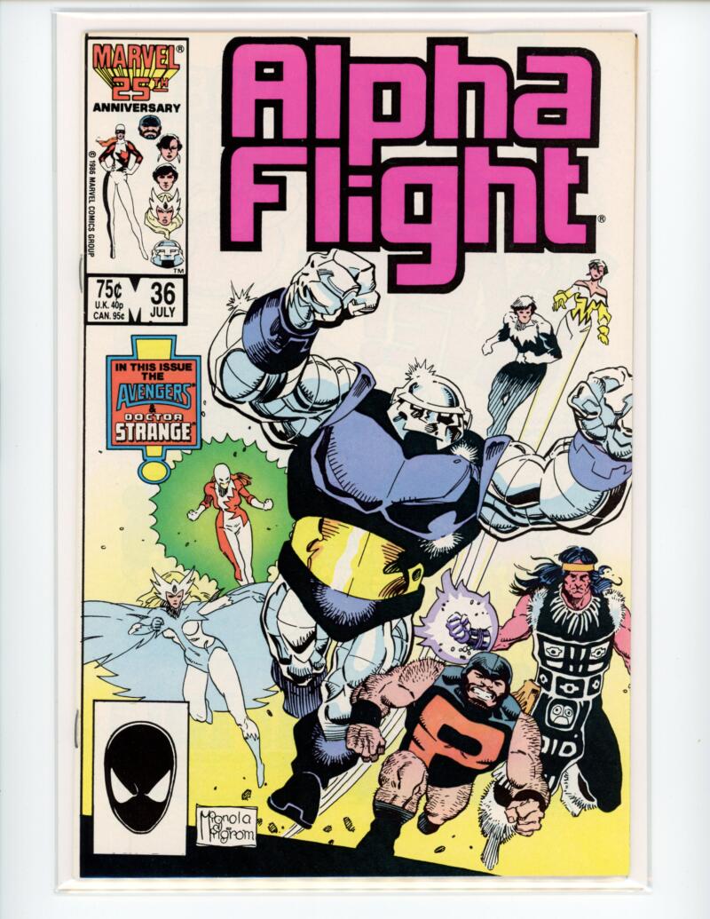 Marvel Alpha Flight #36 1986 Magazine Comic Book VF - B10-11 Image 1