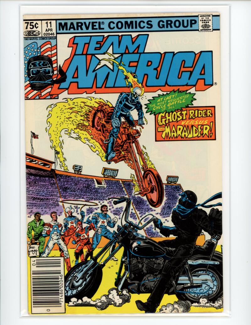 Marvel Team America #11 Ghost Rider 1983 Magazine Comic Book VF - B10-38 Image 1