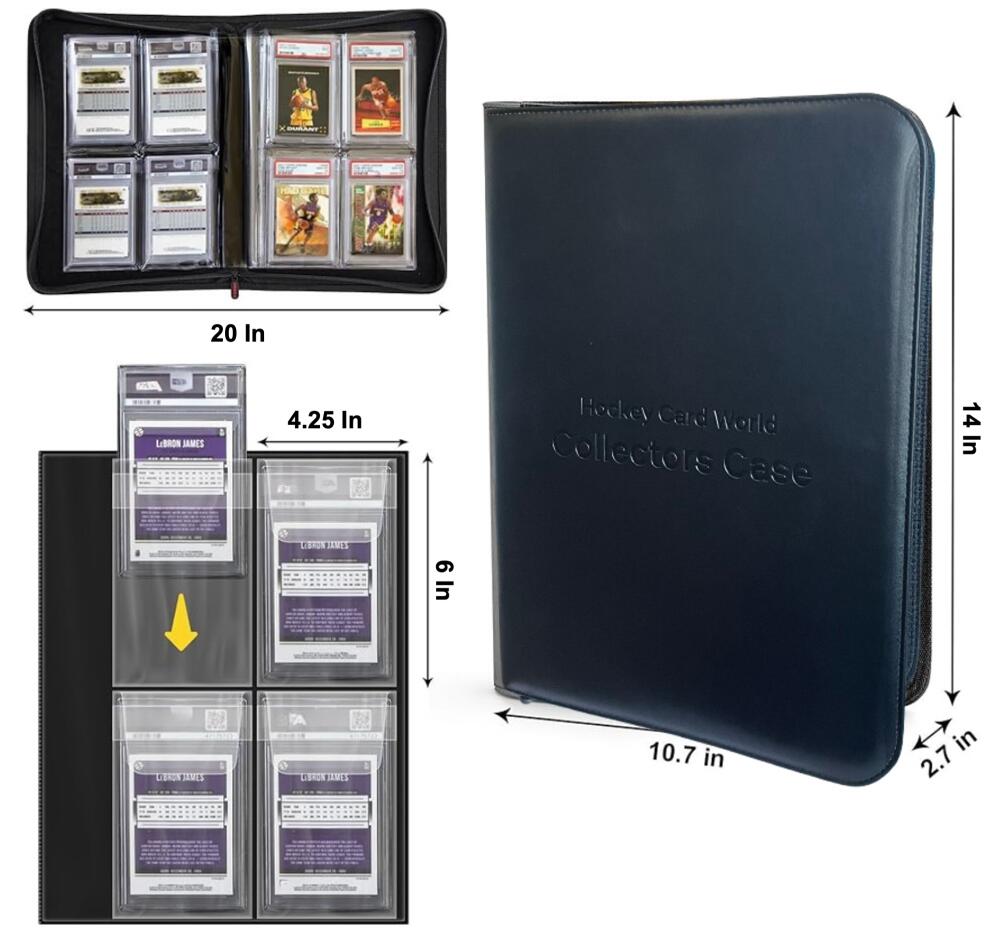 Hockey Card World Graded Binder Case - Holds 32 Graded Cards Any Size Image 4
