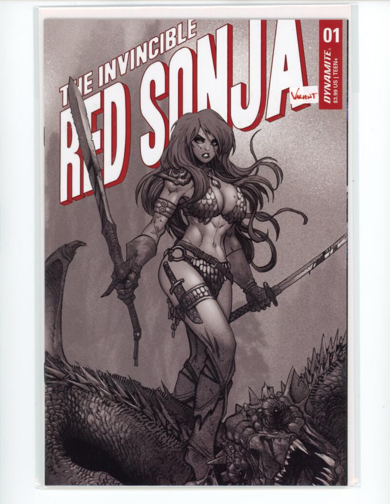 Invincible Red Sonja #1 2021 B&W Incentive Comic Mint VARIANT - B16-67 Image 1